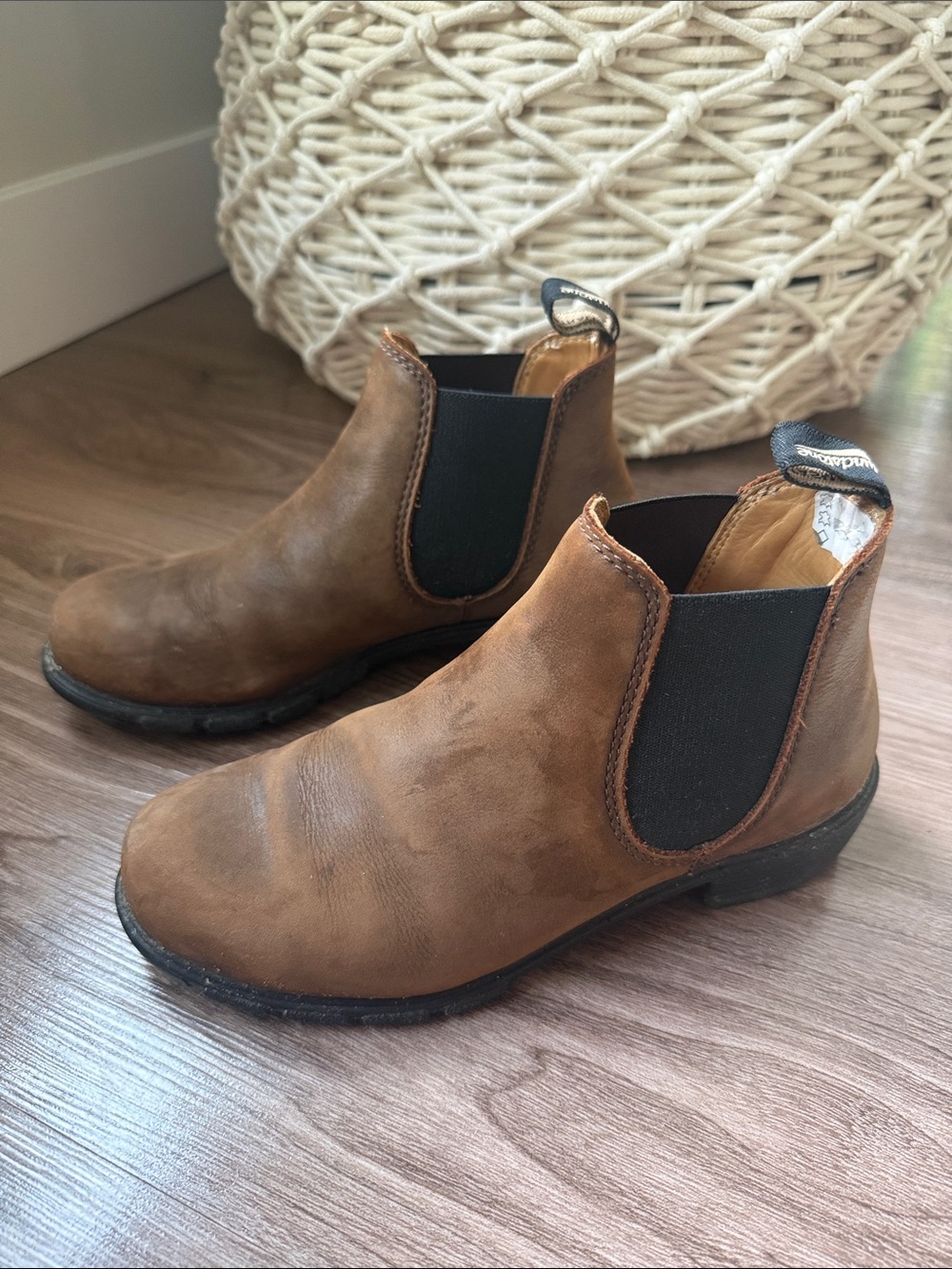 Blundstone 1970 Antique Brown Leather Chelsea Heeled Short Boots Women UK 3 US 6